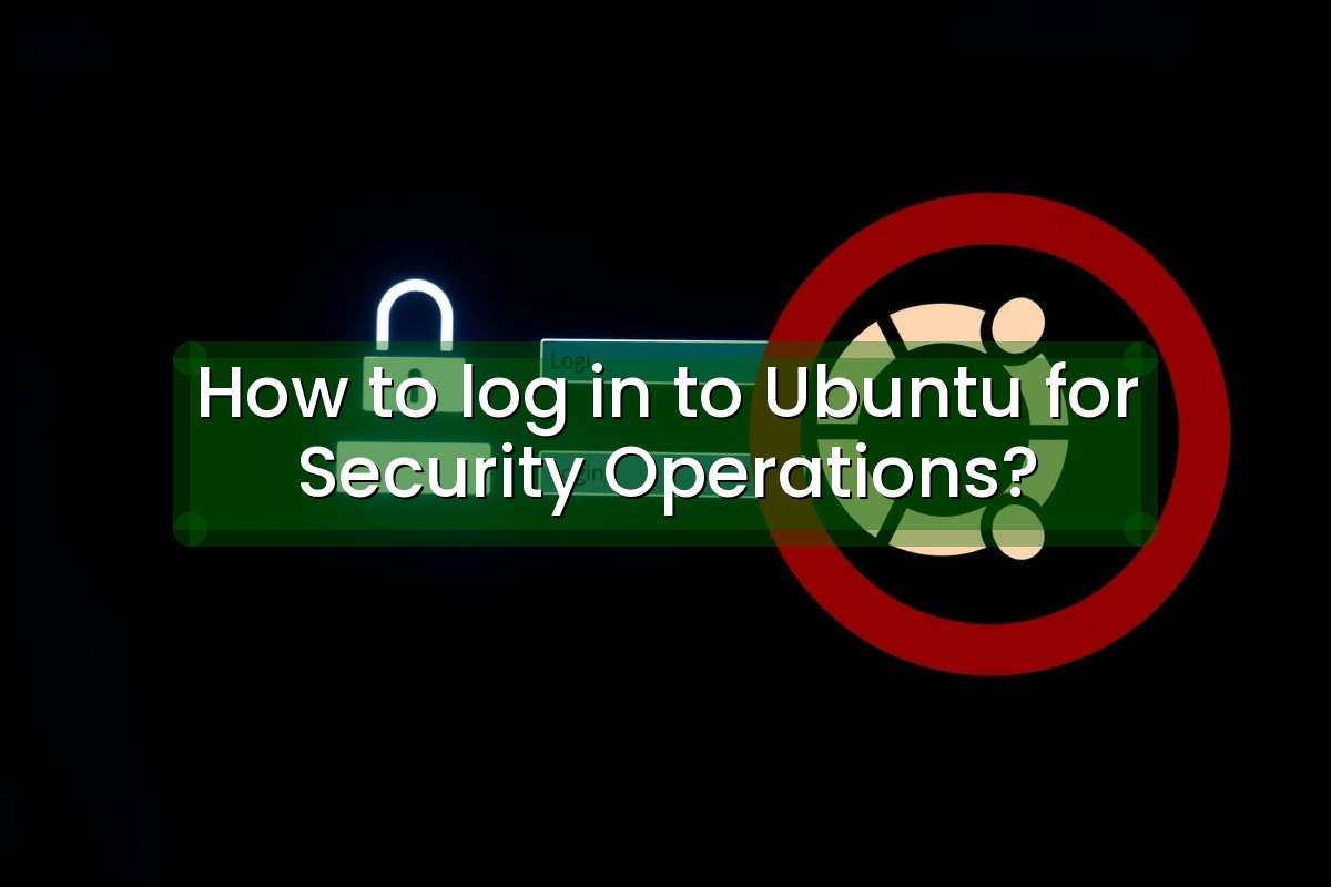 How to log in to Ubuntu for Security Operations?