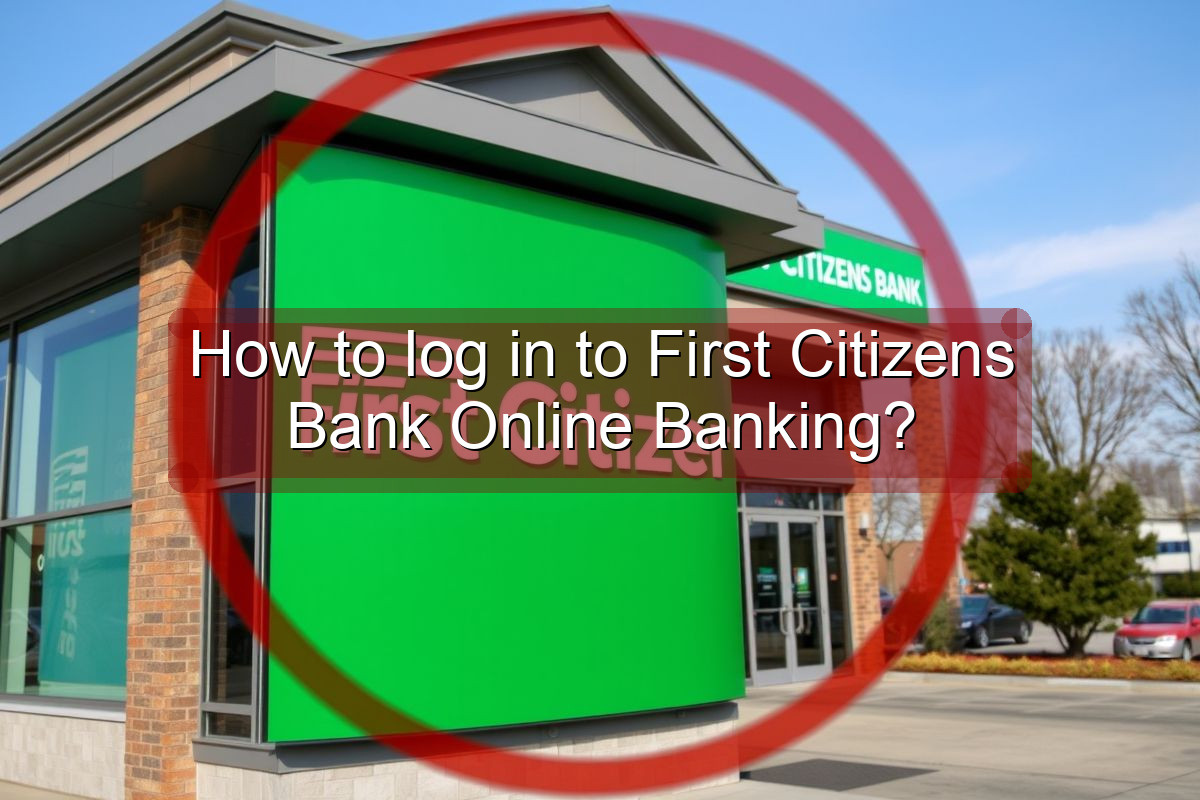 How to log in to First Citizens Bank Online Banking?