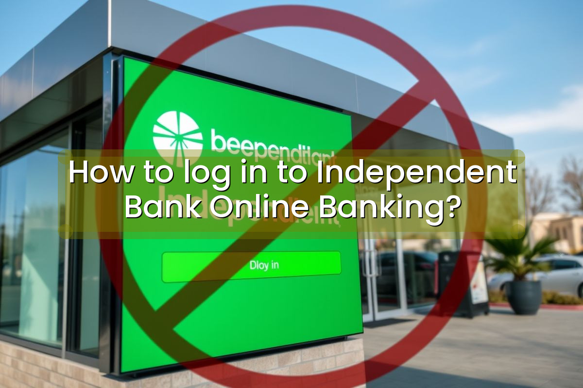 How to log in to Independent Bank Online Banking?