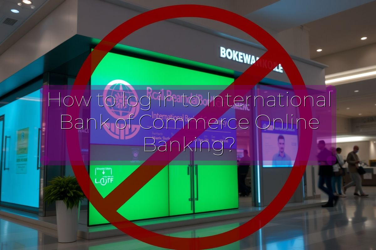 How to log in to International Bank of Commerce Online Banking?