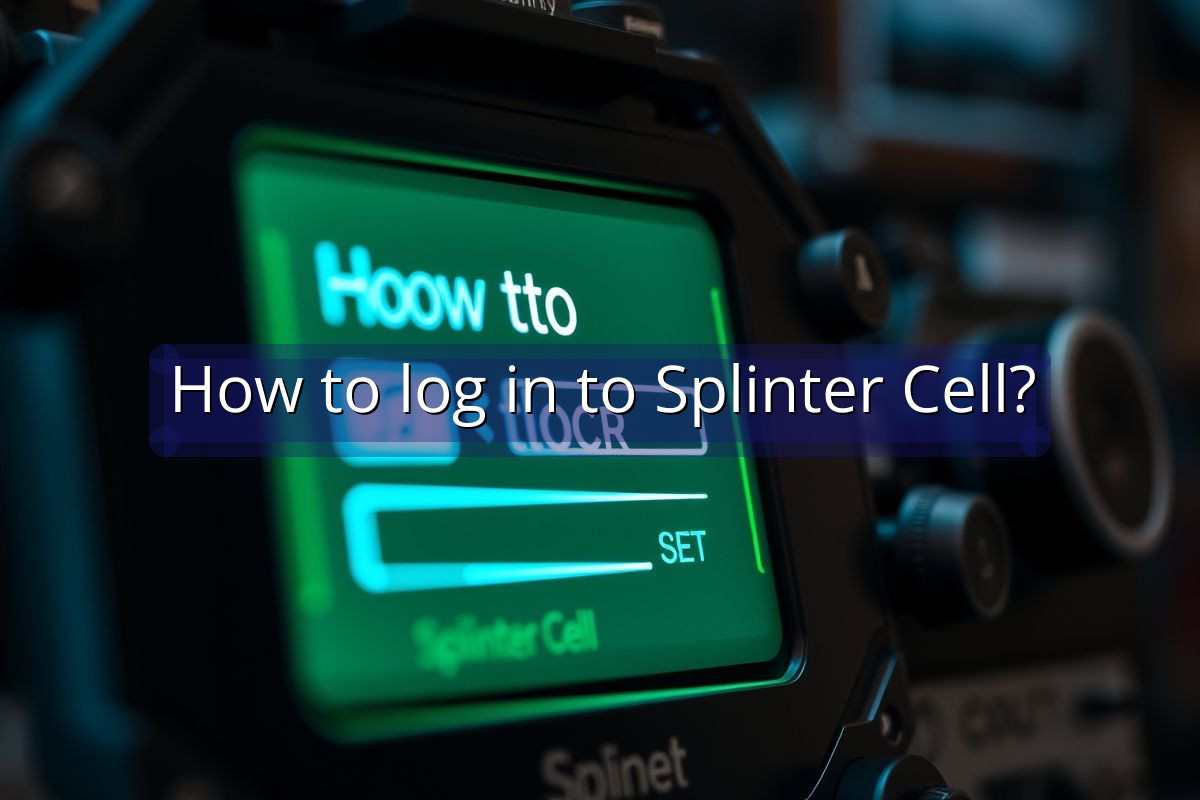 How to log in to Splinter Cell?