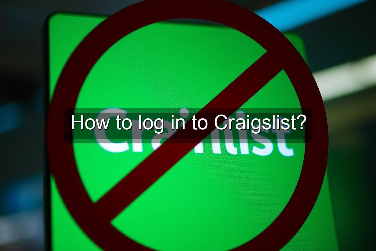 How to log in to Craigslist?