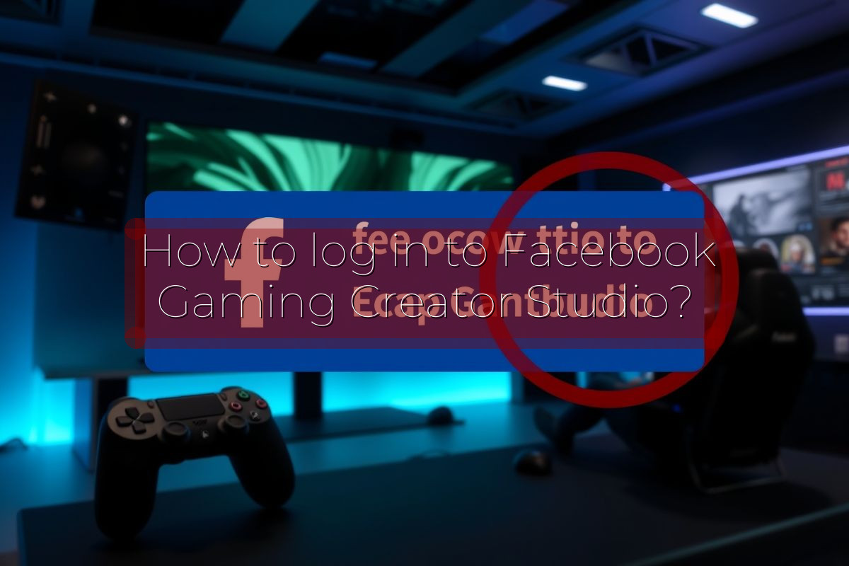 How to log in to Facebook Gaming Creator Studio?