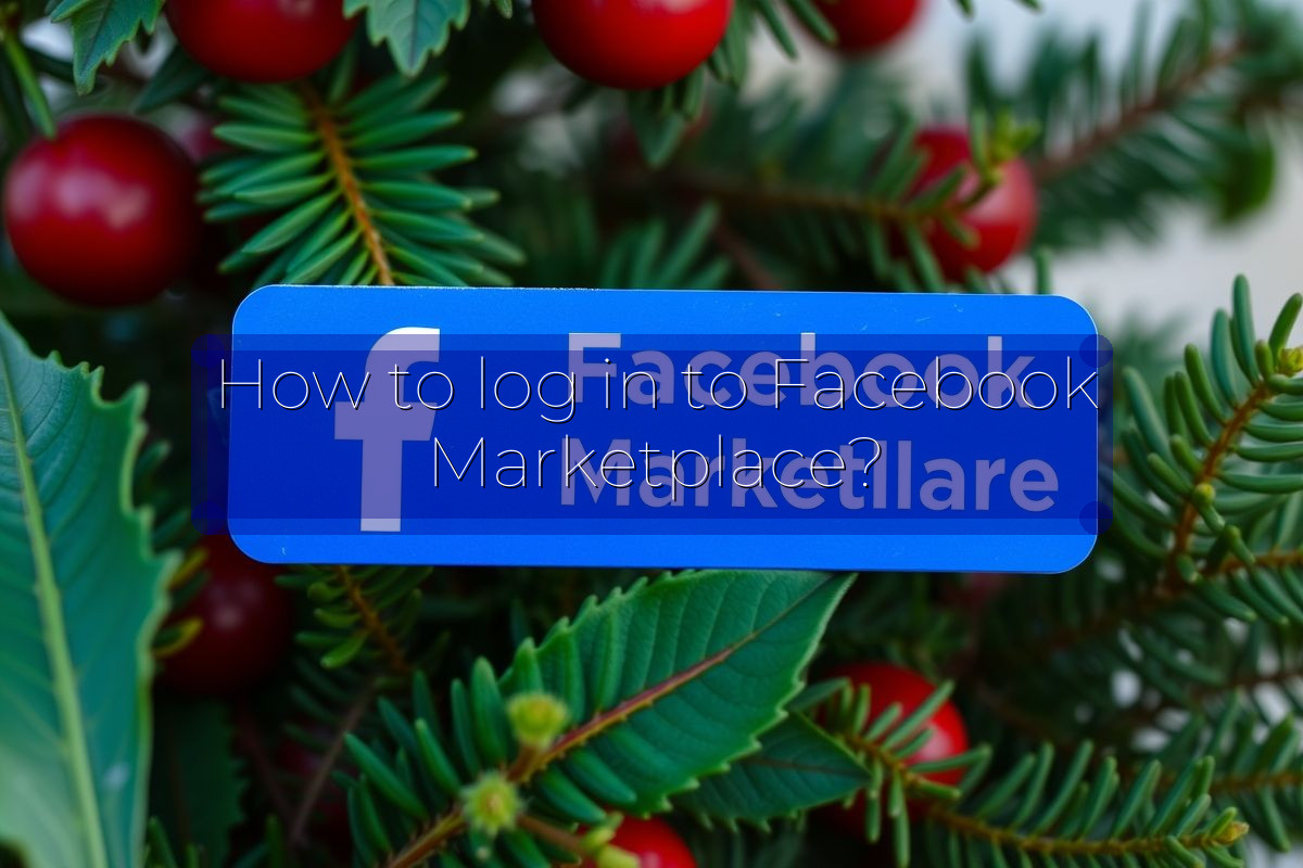 How to log in to Facebook Marketplace?