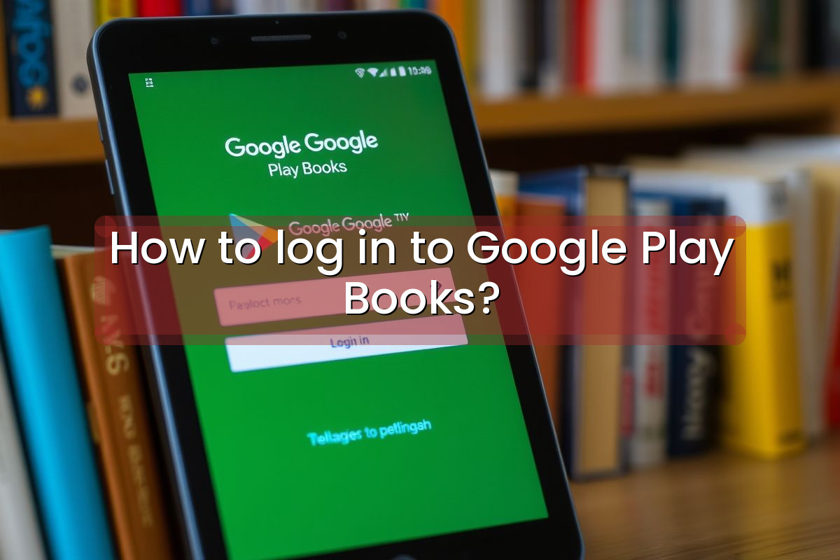 How to log in to Google Play Books?