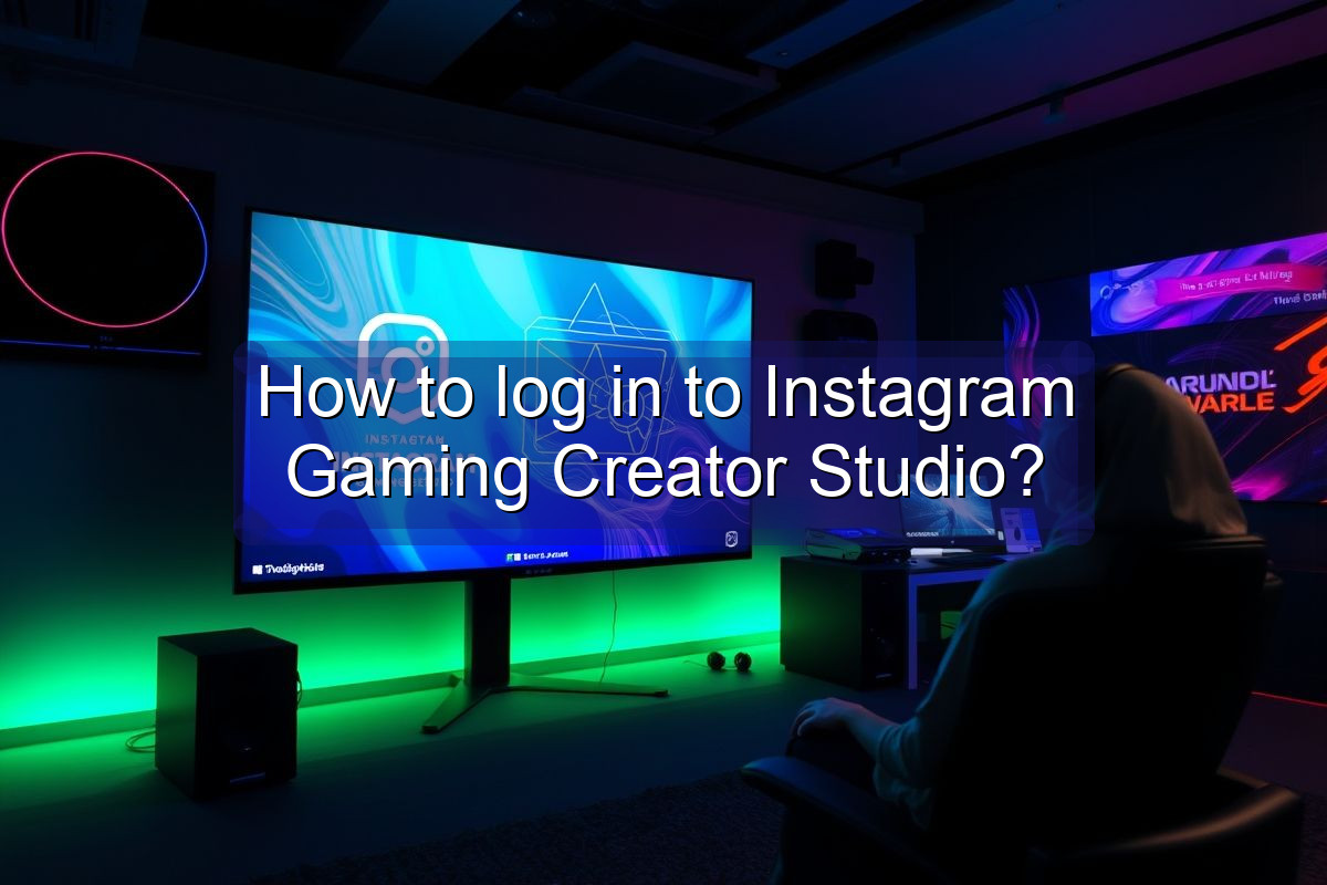 How to log in to Instagram Gaming Creator Studio?
