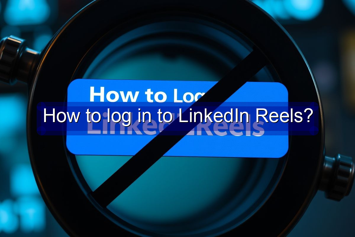 How to log in to LinkedIn Reels?