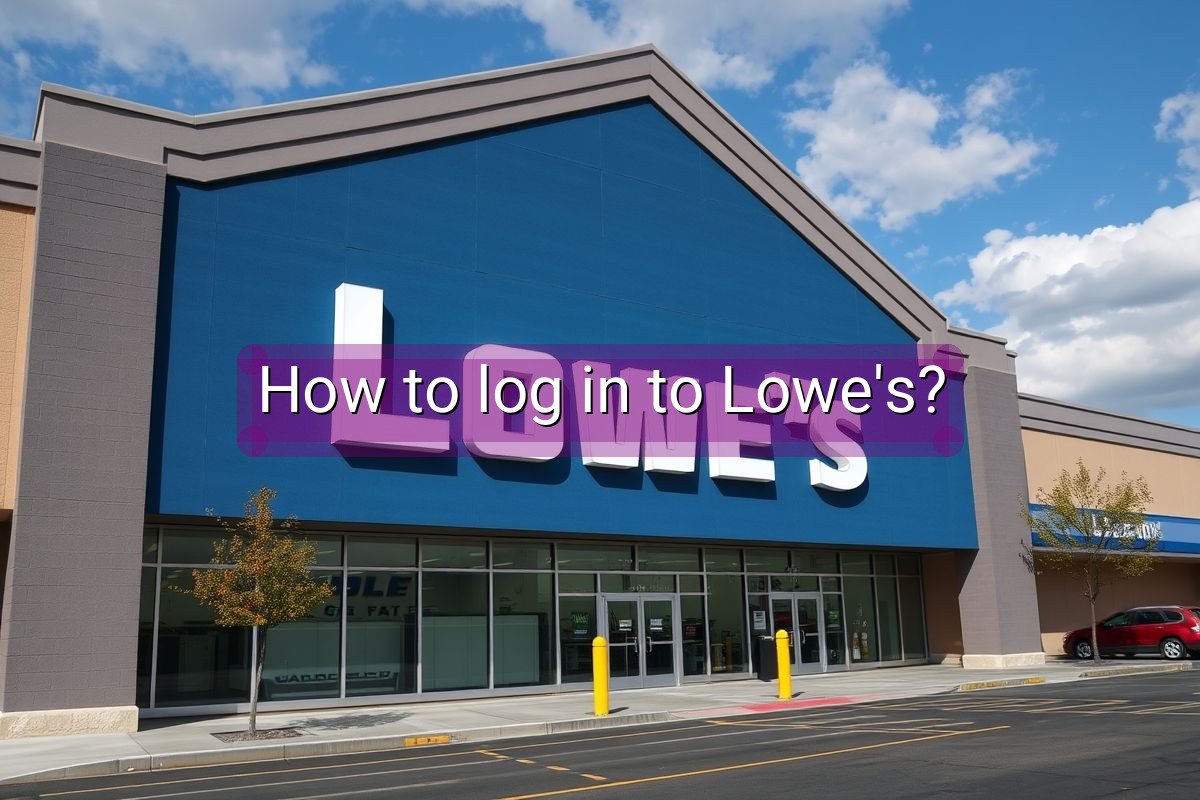 How to log in to Lowe's?