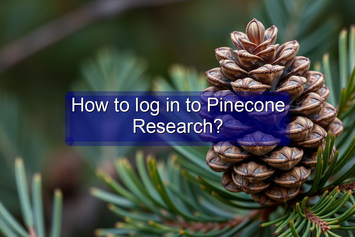 How to log in to Pinecone Research?