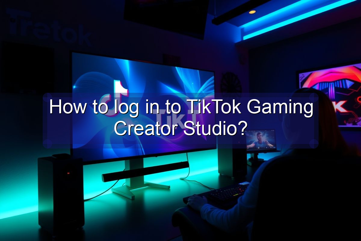 How to log in to TikTok Gaming Creator Studio?