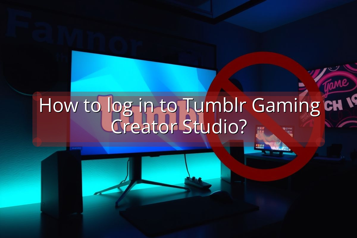 How to log in to Tumblr Gaming Creator Studio?