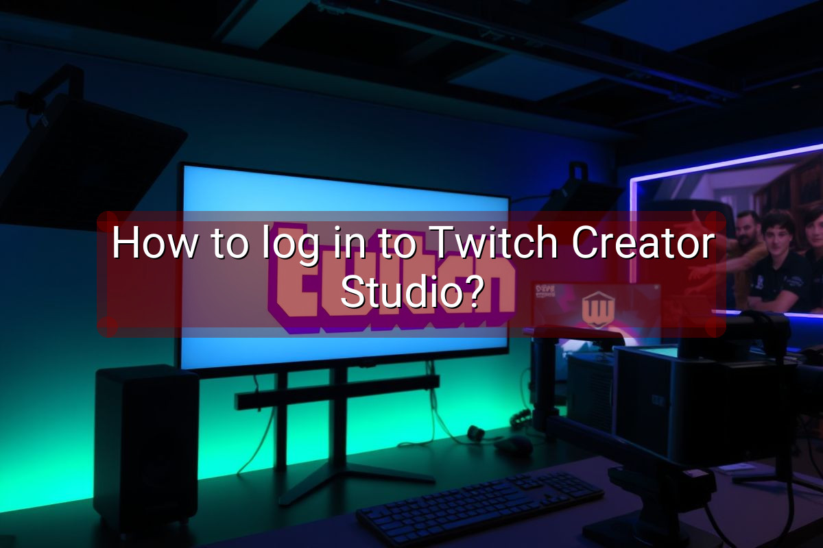 How to log in to Twitch Creator Studio?