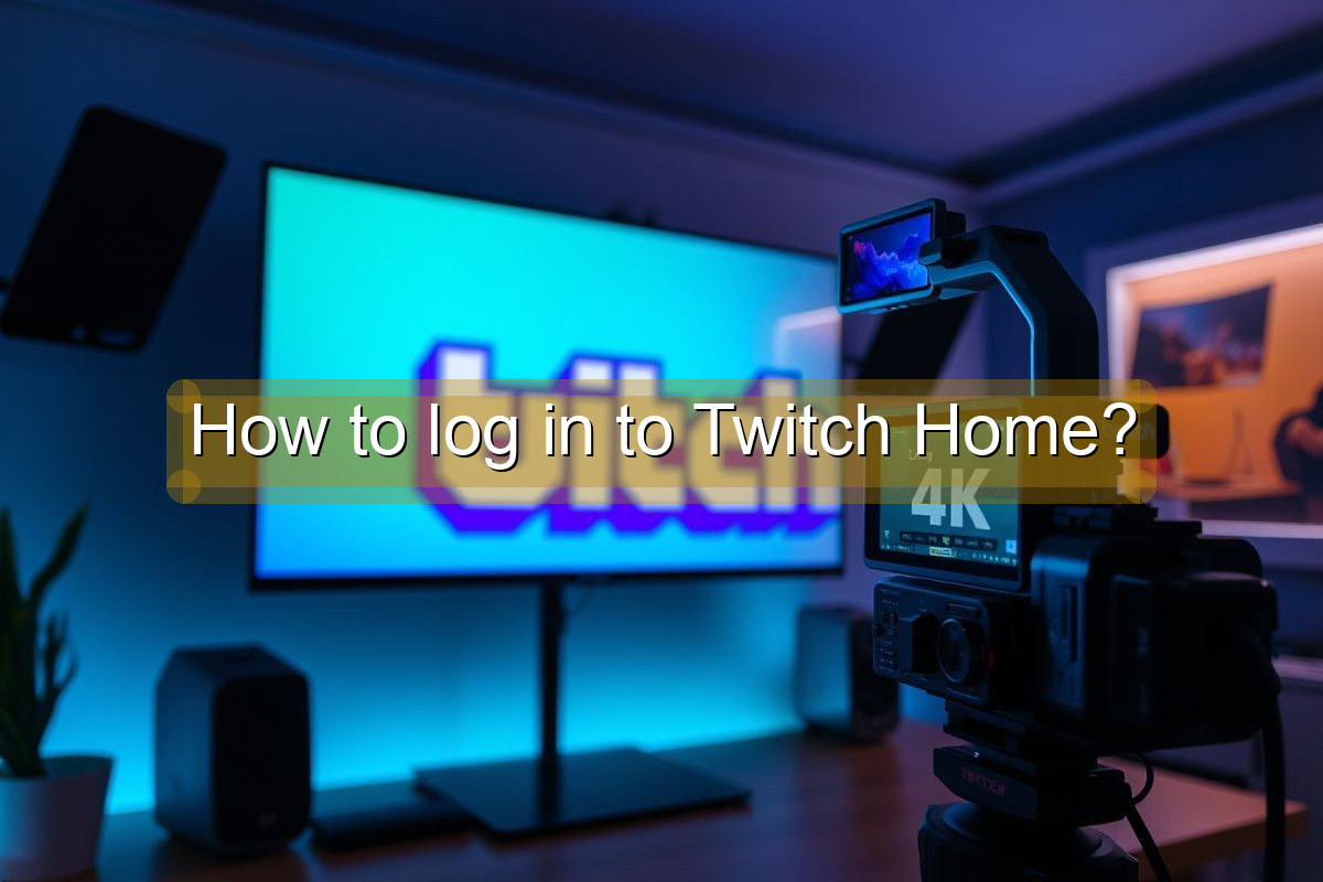 How to log in to Twitch Home?