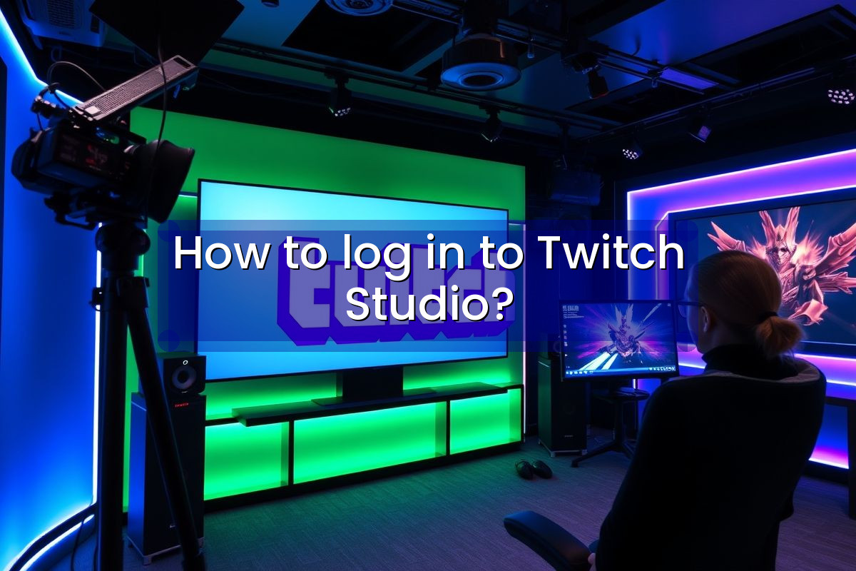 How to log in to Twitch Studio?