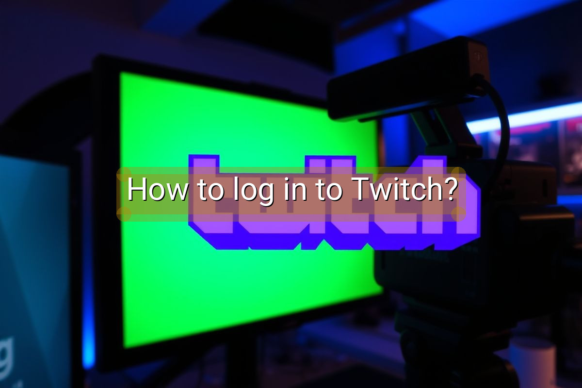 How to log in to Twitch?