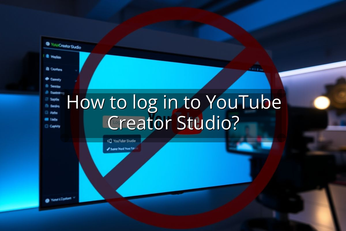 How to log in to YouTube Creator Studio?