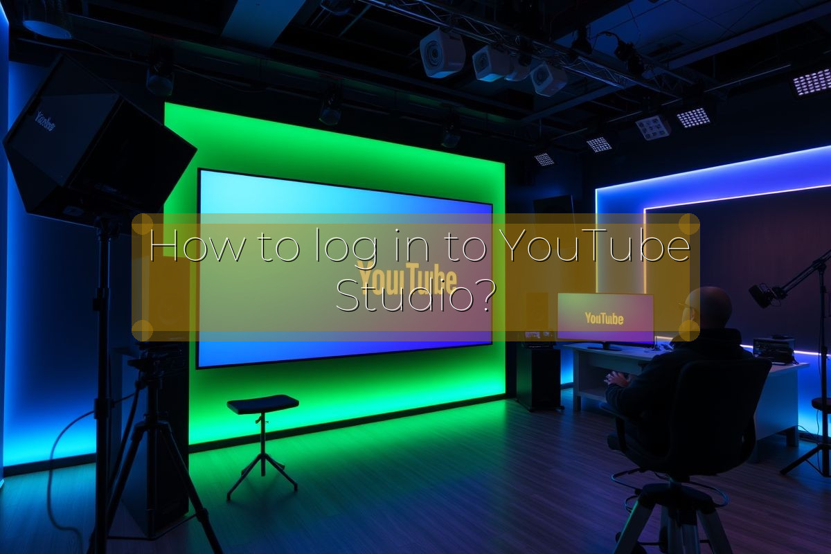 How to log in to YouTube Studio?