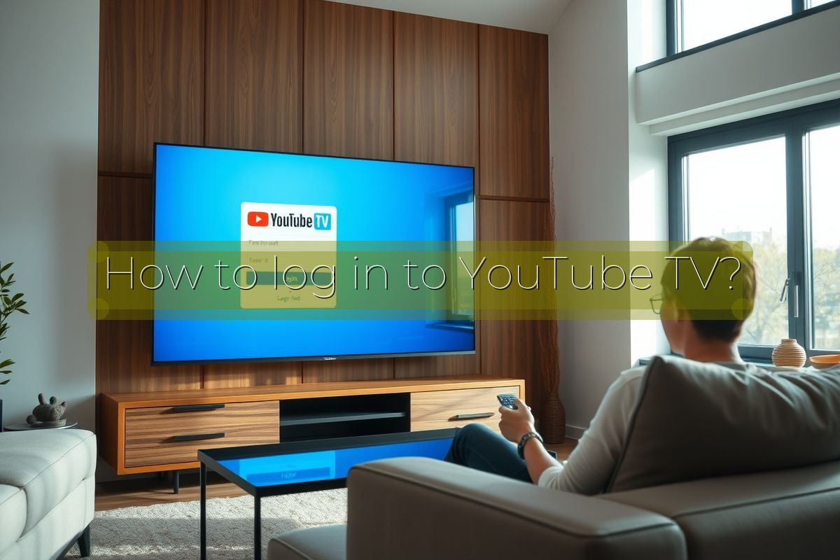 How to log in to YouTube TV?