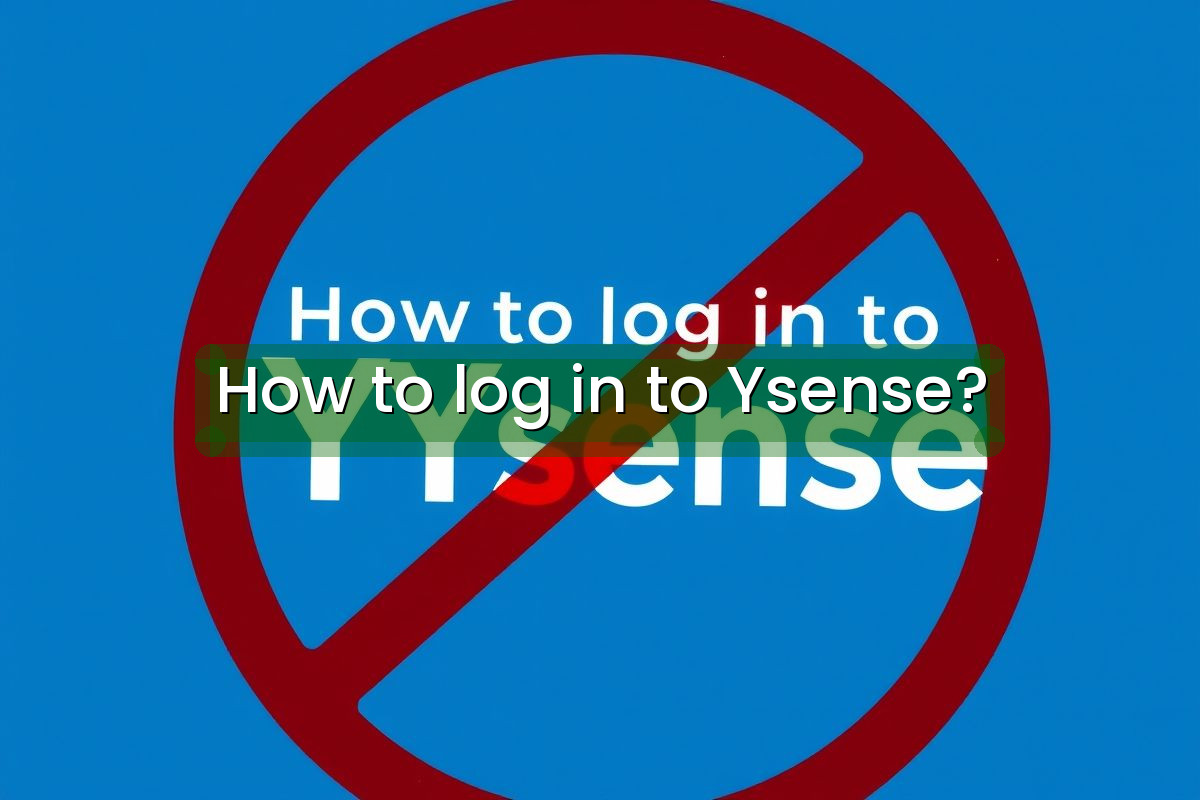 How to log in to Ysense?