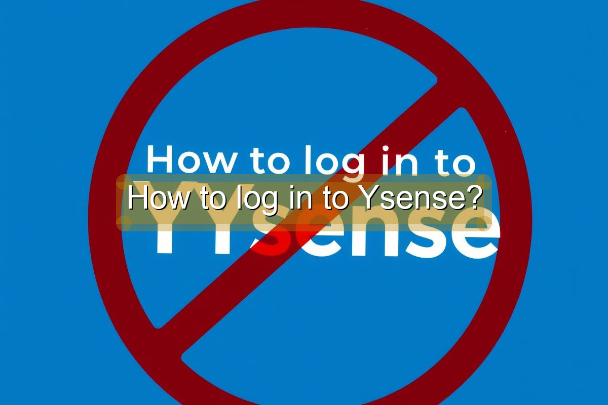 How to log in to Ysense?